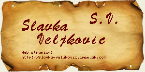 Slavka Veljković vizit kartica